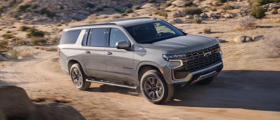 A grey 2023 Chevrolet Suburban