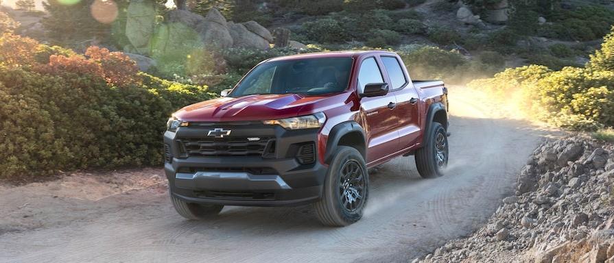 A red 2023 Chevy Colorado