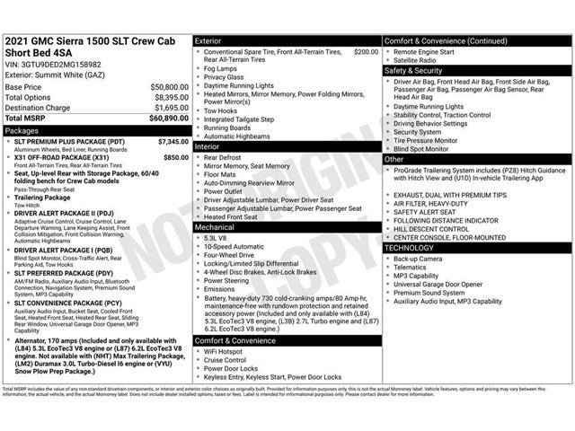2021 GMC Sierra 1500 SLT