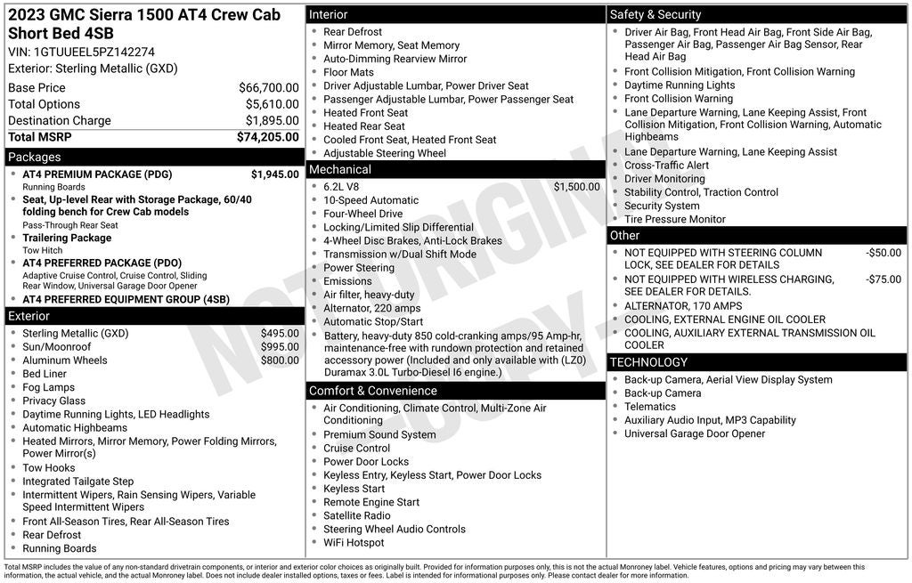 2023 GMC Sierra 1500 AT4