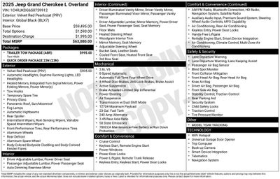 2025 Jeep Grand Cherokee L Overland 4x4