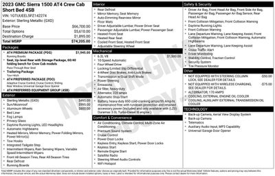 2023 GMC Sierra 1500 AT4