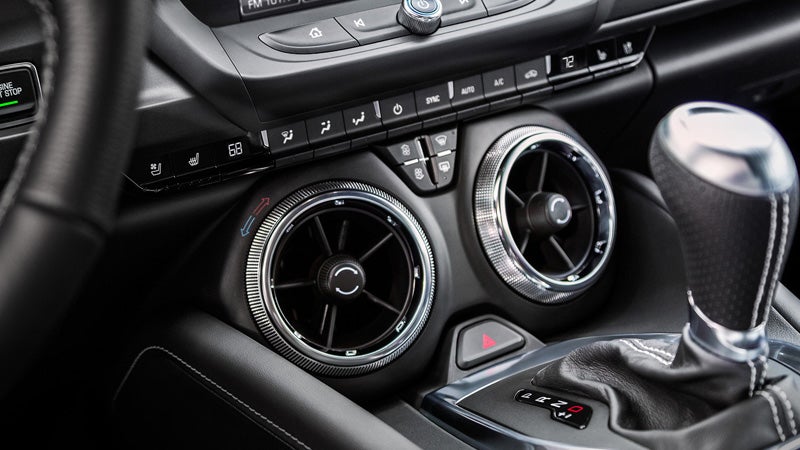 Close-up of dashboard air vents