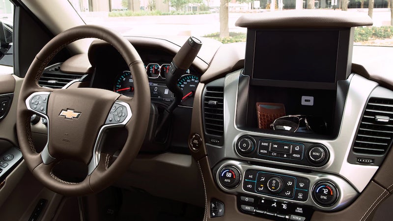 SUV interior with dashboard view