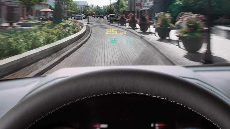 Driver’s view with head-up display