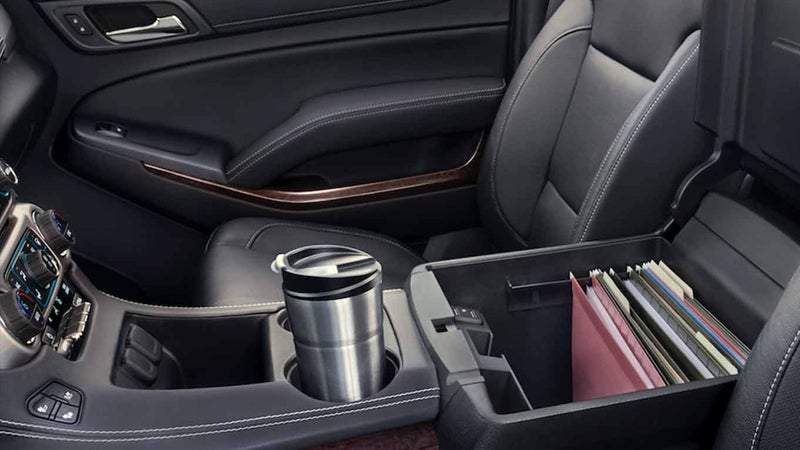 GMC front seat center console storage