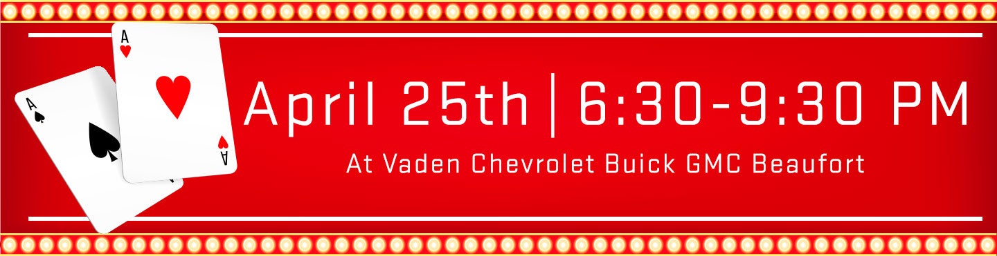April 25th | 6:30-9:30pm at Vaden of Beaufort